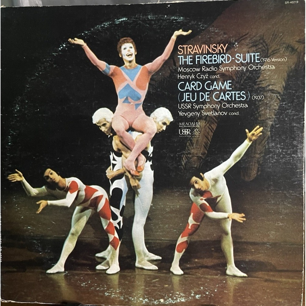 Melodiya Stravinsky The Firebird Suite Card Game Vinyl LP SR-40219 USSR Symphony